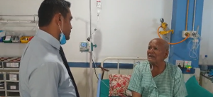 88 yrs patient after removing cancer from his left kidney